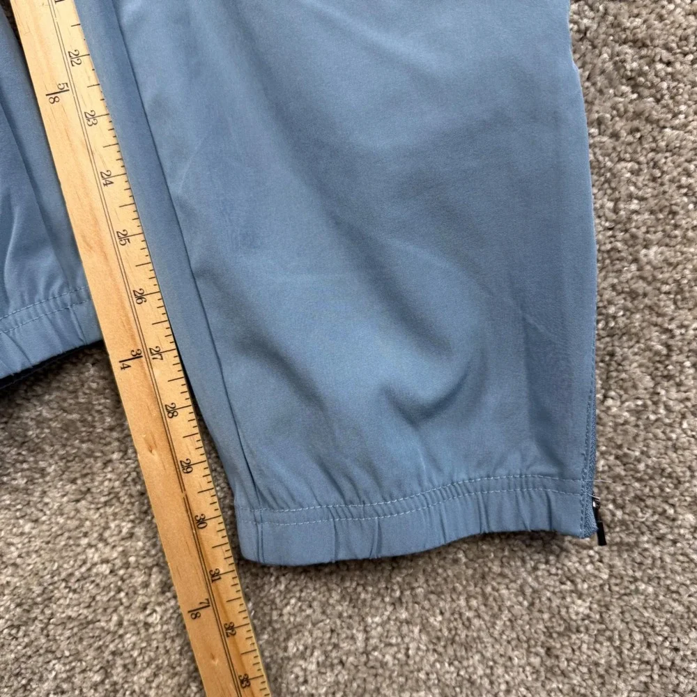 RBX‎ Mens Large Woven Jogger Elastic Zip Cuff Slate Blue Pants 328887 NEW
